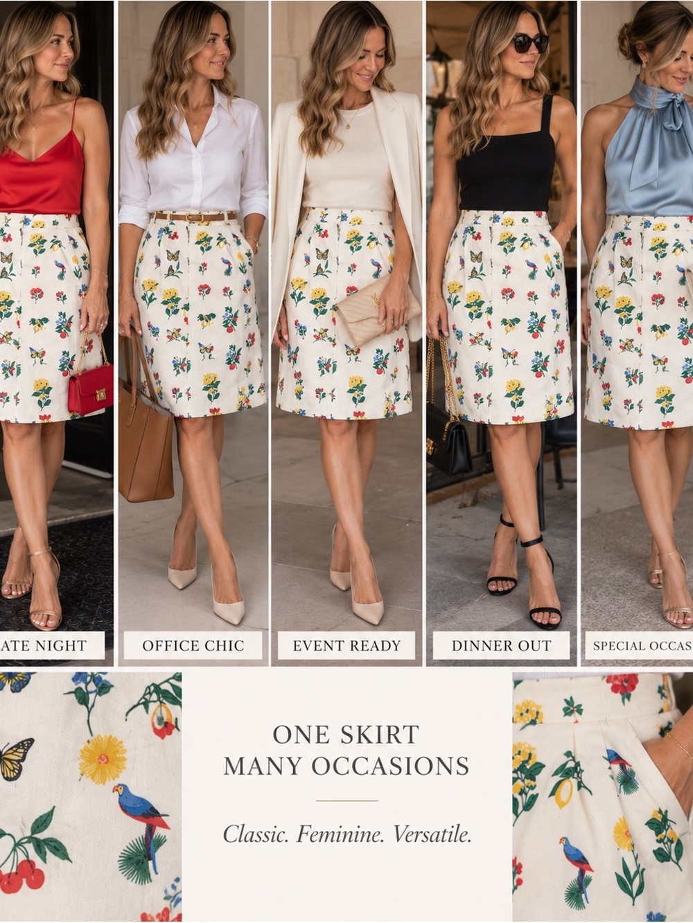 Ann Taylor & Butterfly Cotton skirt